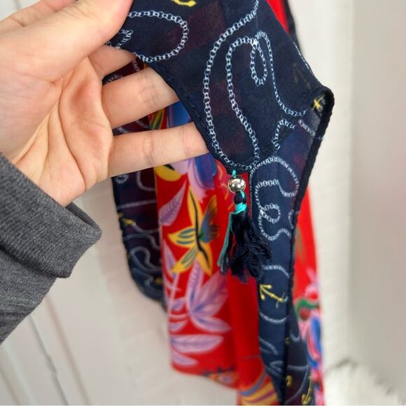 Desigual Tropical Nautical Print Large Scarf OS - Picture 5 of 8